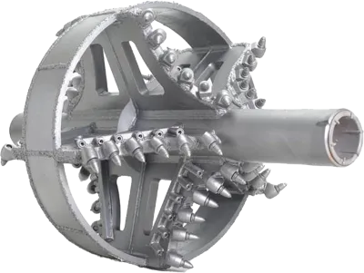 Büyük çap hole opener — jantlı gövde, karbür kesiciler