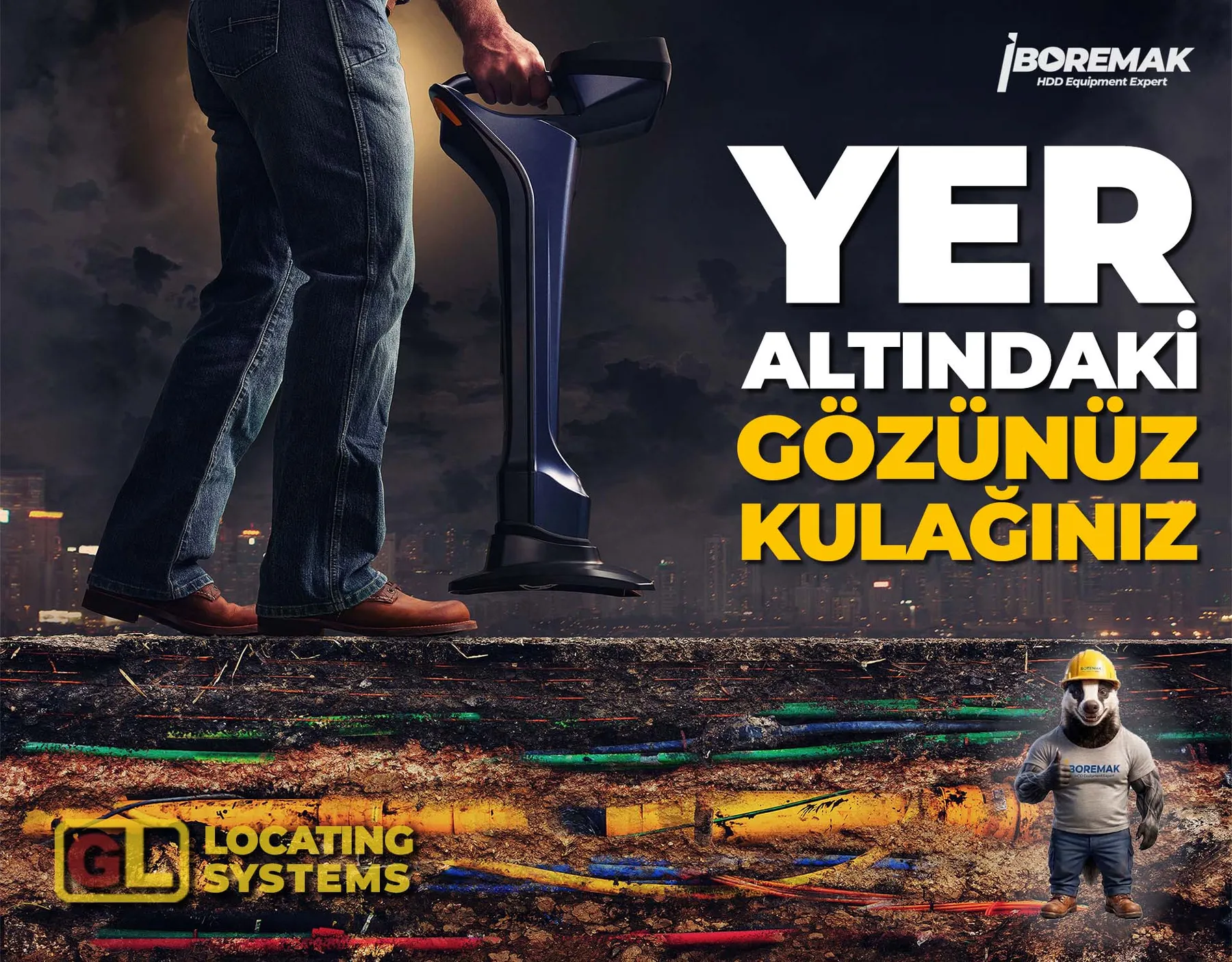 Yatay sondaj dedektörü ve lokasyon sistemi — yer altındaki gözünüz kulağınız